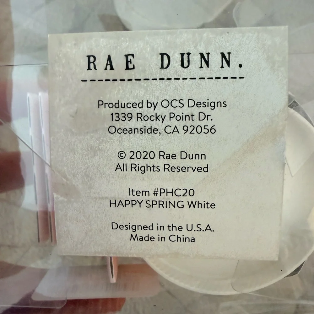 8 Rae Dunn Paper Travel Hot Cocoa Coffee Cups Lids Sleeves Happy Spring 16oz